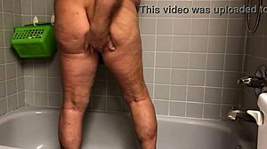 Shower warm up with intriguing ass bathing and vibrator toys