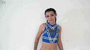 Intense Fear And Excitement Build As Cheerleader Faces Brutal Gangbang With Interracial Double Penetration And Rough Anal.