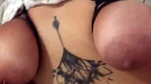 spank those big natural tits hard with choking and deepthroat domination