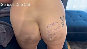 I just had to capture this homemade ass cumshot on my tight shaved pussy after doggystyle pounding.