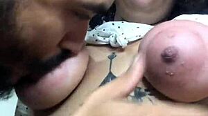 spank those big natural tits hard with choking and deepthroat domination