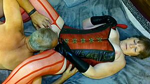 I love how these steampunk grannies get into fingering and cunilingus until they cum so hard.