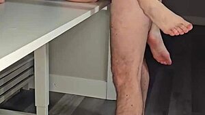 Young 18+ poetess boldly reads poetry in sexy dress with moaning and small waist allure.