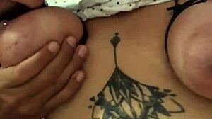 spank those big natural tits hard with choking and deepthroat domination