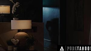 Pure Taboo shows naive Leana Lovings luring her lustful boyfriend into rough roleplay exposing dark name list secret.