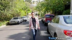 horny big ass teen sucks with facial cumshot