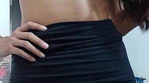 spy cam shows innocent girl's perfect tits as teen 18+