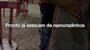 i love this exhibitionist flashing with my brazilian brunette wife in lingerie inside the car. we do anal assfucking doggystyle and cum in mouth while husband watches as cuckold.