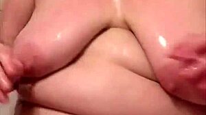 i gently wash my chubby body in the relaxing bathtub