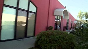 Dope chick Scarlett Pain gets bent over for rough doggystyle fuck and squirting action.