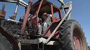 what's intriguing about sandra romain getting fucked outdoors by big tits blonde milf