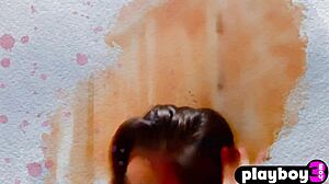 perfect ass latin milf katherinne sofia hints at stripping her amazing natural body outdoors