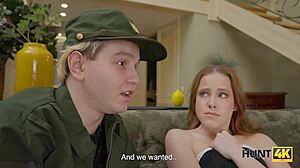 i love banging her tight pussy right in front of the military guard