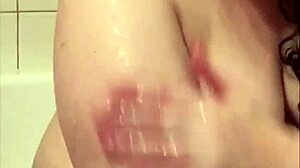 i gently wash my chubby body in the relaxing bathtub