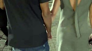 i love this exhibitionist flashing with my brazilian brunette wife in lingerie inside the car. we do anal assfucking doggystyle and cum in mouth while husband watches as cuckold.