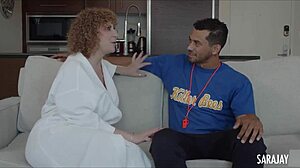 alex legend cums inside mature cowgirl sara jay with her bouncy ass riding that big black cock hard