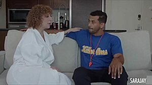 alex legend cums inside mature cowgirl sara jay with her bouncy ass riding that big black cock hard