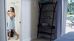 intriguing teen dani blu takes on stepbrother's big cock in reverse cowgirl ride after blowjob