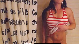 naughty cousin taking a steamy shower