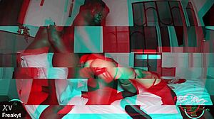 Anna Polina takes on freaky TS BBC with big tits blowjob cumshot dirty talk and sloppy pov action in French European style