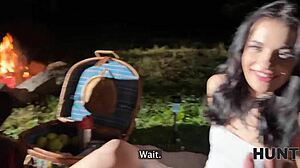 teen 18+ chloe heart got seduced by a stranger in public. her tight pussy was fucked in front of her boyfriend