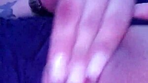 Athletic Latina touches herself while watching videos in homemade yoga workout session.