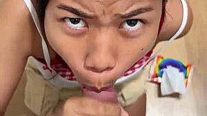 18yo Asian Suck Me In Fitting Room And Swallow Cumshot Outdoor Pov Interracial