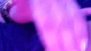 Athletic Latina touches herself while watching videos in homemade yoga workout session.