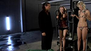 Beautiful threesome unfolds with cute blonde teen getting her shaved pussy licked and fucked in group blowjob action ending in cum on tits.