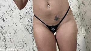 Brazilian Teen Submissive Shows Pierced Pussy With Toys