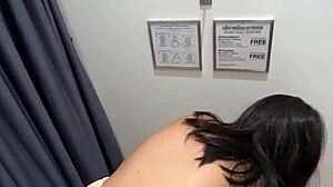 18yo Asian Suck Me In Fitting Room And Swallow Cumshot Outdoor Pov Interracial