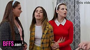 Black Friday chaos: will Aften Opal, Aubree Valentine, and Chanel Camryn push limits with cowgirl riding and pussy licking?