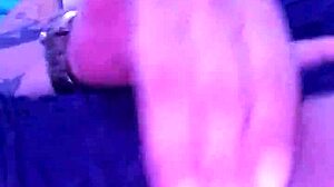 Athletic Latina touches herself while watching videos in homemade yoga workout session.