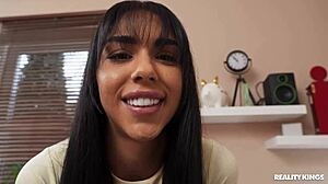 i check her history with russian brunette in creampie sex, handjob, blowjob and tight pussy action on reality kings