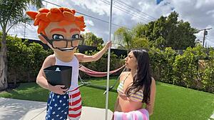 Sona cleans pool then deep pleases Porndude hardcore