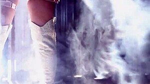 curvy big ass teen 18+ olivia taylor was riding a bull during a rodeo. she showed off her bubble butt in striptease