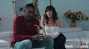 Small Tit Cougar Seduces Her Stepsons Black Friend With Monster Cock Interracial Action