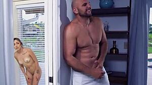 intriguing teen dani blu takes on stepbrother's big cock in reverse cowgirl ride after blowjob