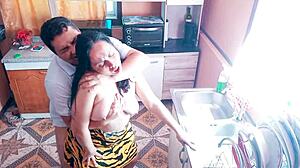 Hey, I ended up in the kitchen with my stepmom's friend who was babysitting us - such a hot and seductive muse moment.