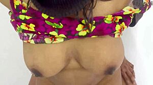 Horny Asian babe with big ass and shaved pussy gets rough sex from boyfriend.