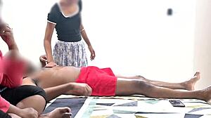 Intense Happy Ending Massage Performed Boldly Before Customer Lady