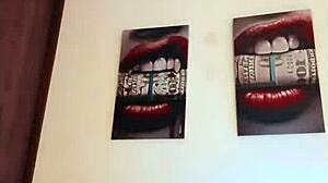 Tattoed babe going crazy