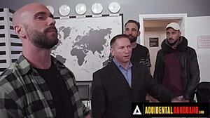 sexy passenger whitney wright ends up in accidental gangbang with airport security guys doing blowjob and rough sex