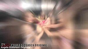 skinny isis diamond takes rough 6on1 gangbang with double penetration anal fisting gaping and facial cumshot