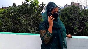 Indian college teacher engages with her student in a close encounter