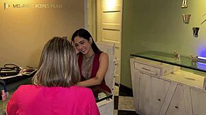 Cachonda Esposa Masturba While Ve Su Esposo Follando Otra with Big Ass Colombian Maid and Cuckold Domination