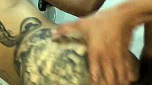 morena rabuda gets her big ass fucked in bathroom quickie with pussy licking and cum on face