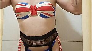 Feeling so emotional about the beautiful big ass bikini from my shemale friend in lingerie.