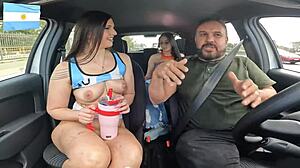 Isabella bru, are you ready for that first time car ride in buenos aires streets? Argentinian latina spreads big pussy for outdoor muff diving.