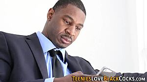 Teen Babysitter Sucks Huge Big Black Cock in High Definition Hardcore Scene